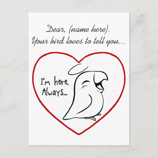 Altijd in mijn hart briefkaart (Voorkant)