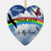 Altijd in mijn hart keramisch ornament (Rechts)