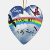 Altijd in mijn hart keramisch ornament (Links)
