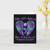 Altijd in mijn hart mijn moeder zelfmoordpreventie kaart (Gele Bloem)