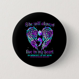 Altijd in mijn hart mijn moeder zelfmoordpreventie ronde button 5,7 cm