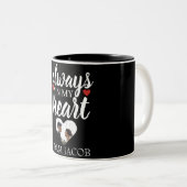 ALTIJD IN MIJN HART, PAAR AANPASSEN SJABLOON TWEEKLEURIGE KOFFIEMOK (Voorkant rechts)