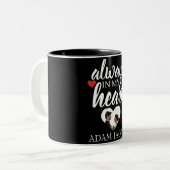 ALTIJD IN MIJN HART, PAAR AANPASSEN SJABLOON TWEEKLEURIGE KOFFIEMOK (Voorkant links)