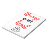 Altijd in mijn hart zwart notitieblok (Linkerzijde)