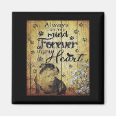 Altijd in mijn hoofdbulledog prijsopgave | Hondenl Magneet (Voorkant)