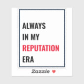 Altijd in mijn Reputation Era Vinyl Sticker (Vel)