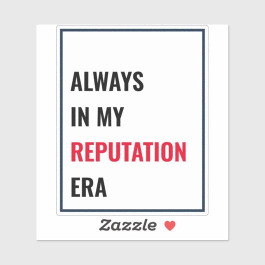 Altijd in mijn Reputation Era Vinyl Sticker (Vel)