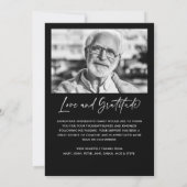 Altijd in ons hart 2-foto begrafenis/gedenkteken bedankkaart (Achterkant)