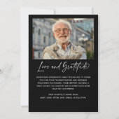 Altijd in ons hart 2-foto begrafenis/gedenkteken bedankkaart (Achterkant)