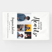 Altijd in ons hart | 5 Foto | Memorial Spandoek (Horizontaal)