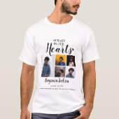 Altijd in ons hart | 6 Fotocollage | gedenkteken T-shirt (Voorkant)