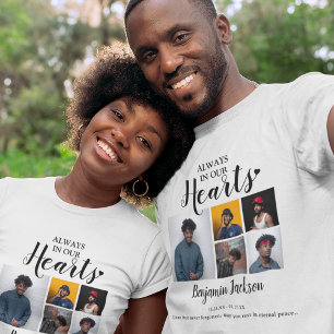 Altijd in ons hart   6 Fotocollage   gedenkteken T-shirt