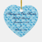Altijd in ons hart Blauw Ornament (Voorkant)