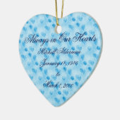 Altijd in ons hart Blauw Ornament (Links)