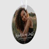 Altijd in ons Hart Foto Kerstdag Ornament (voorkant)