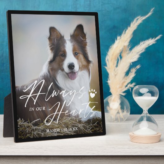 Altijd in ons hart Foto Memorial Fotoplaat (Zijkant)