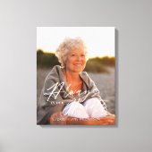 Altijd in ons hart Foto Memorial Keepslag Canvas Afdruk (Voorkant)