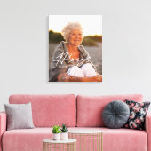 Altijd in ons hart Foto Memorial Keepslag Canvas Afdruk (Insitu (Woonkamer))
