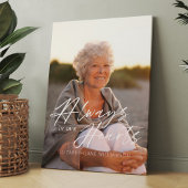 Altijd in ons hart Foto Memorial Keepslag Canvas Afdruk