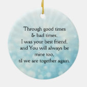 Altijd in ons hart Foto Memorial Keramisch Ornament (Achterkant)