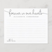 Altijd in ons hart Foto Moderne Aanwezigheid Kaart (Voorkant)