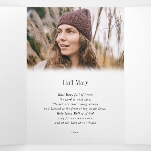 Altijd in ons hart Foto's begrafenis Drieluik Programma (Binnenkant midden)