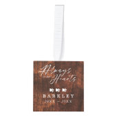 Altijd in ons hart Foto's Memorial Woodgrain Decoratie (Voorkant)