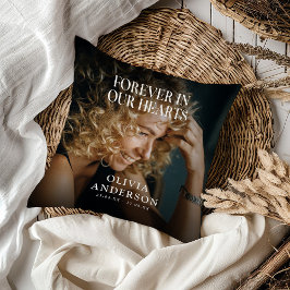 Altijd in ons Hart Graf Foto Herdenkings Tribute Kussen