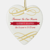 Altijd in ons hart herinnering aan gedenkgewoonten keramisch ornament (Rechts)
