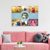 Altijd in ons hart Herinnering Foto Collage Canvas Afdruk (Insitu (Woonkamer))