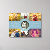 Altijd in ons hart Herinnering Foto Collage Canvas Afdruk (Voorkant)