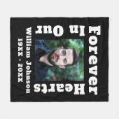 Altijd in ons hart in het houden van geheugenfotob fleece deken (Voorkant (Horizontaal))