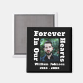 Altijd in ons hart in het houden van geheugenfotob magneet (Voorkant / Achterkant)