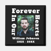 Altijd in ons hart in het houden van geheugenfotob magneet (Voorkant)