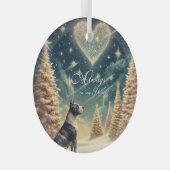 Altijd in ons Hart Kerst Ornament Pit bull (Voorkant Rechts)