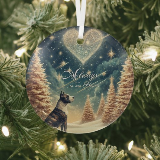 Altijd in ons Hart Kerst Ornament Pit bull  (Insitu)