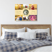 Altijd in ons hart Memorial Foto Collage Canvas Afdruk (Insitu (Slaapkamer))
