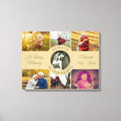 Altijd in ons hart Memorial Foto Collage Canvas Afdruk (Voorkant)
