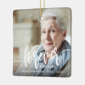 Altijd in ons hart met 2 foto's keramisch ornament (Links)