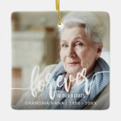 Altijd in ons hart met 2 foto's keramisch ornament (Voorkant)