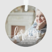 Altijd in ons hart met 2 foto's ornament (achterkant)