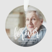 Altijd in ons hart met 2 foto's ornament (voorkant)