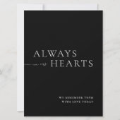 Altijd in ons hart minimalistisch trouwteken kaart (Voorkant)