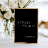 Altijd in ons hart minimalistisch trouwteken kaart