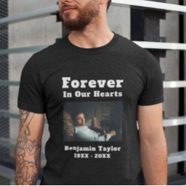 Altijd in ons hart tekst in het houden van geheuge t-shirt