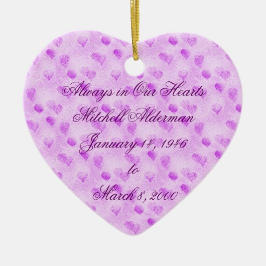 Altijd in ons hartenhuis keramisch ornament (Voorkant)