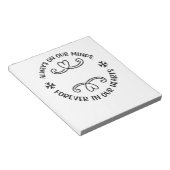 Altijd in ons hoofd, altijd in ons hart, zwart.p notitieblok (Schuin)