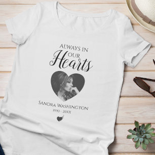 Altijd In Onze Hart Foto Herdenkingsdienst T-shirt