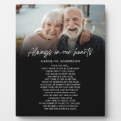 Altijd in Onze Hart Herdenkingsfoto Aangepaste Tek Fotoplaat (Voorkant)