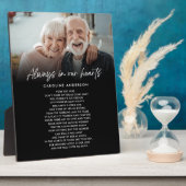 Altijd in Onze Hart Herdenkingsfoto Aangepaste Tek Fotoplaat (Zijkant)